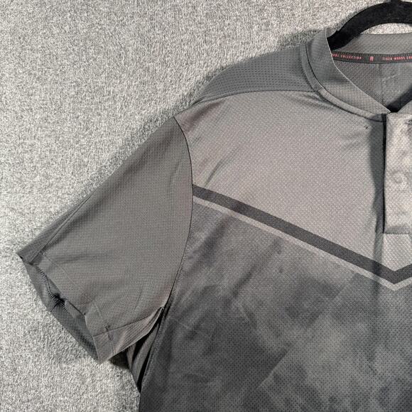 Nike Polo Shirt Mens XL Gray Tiger Woods Dri-FIT ADV Blade Collar Golf - Picture 6 of 12